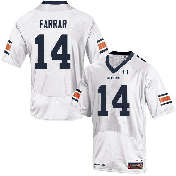 Men #14 Zach Farrar Auburn Tigers College Football Jerseys Sale-White - Click Image to Close